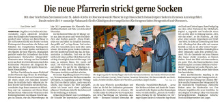 Einführung Pfarrerin Inge Braun in Obernsees am 10.11.2024