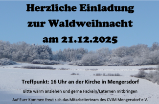 Einladung Waldweihnacht CVJM 2025