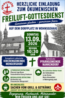 Ökumenischer Freiluft-Gottesdienst in  Wohnsgehaig