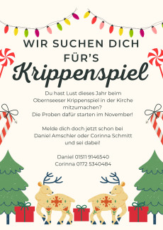 Mitspieler für's Krippenspiel gesucht