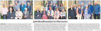 Jubelkonfirmation Obernsees am 19. Mai 2024